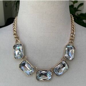 Vintage VCLM Crystal Gold Chain Chocker